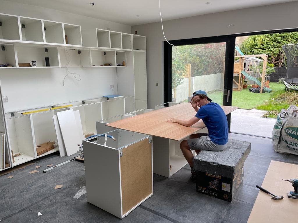 Testing island overhang