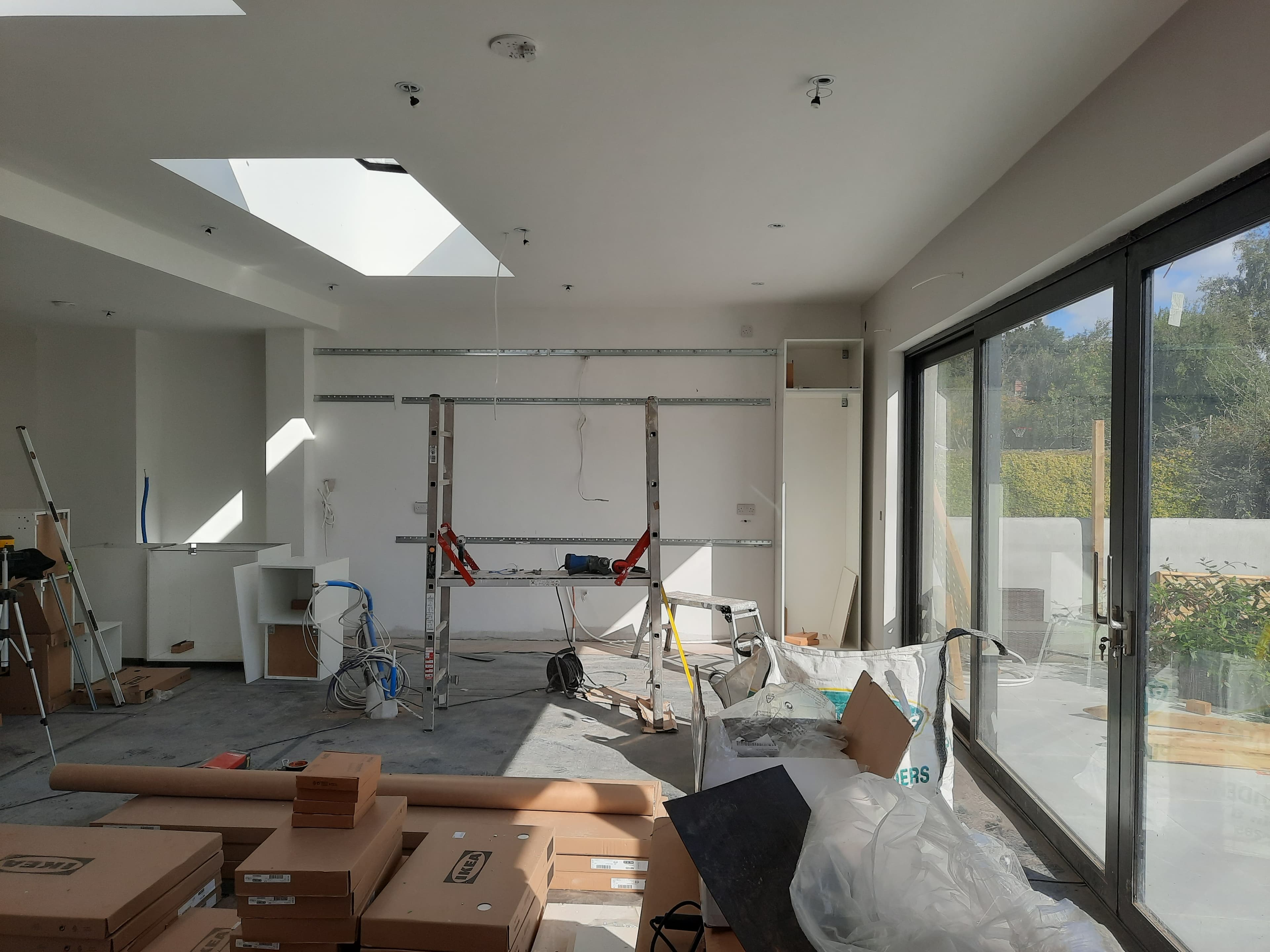 First cabinets install