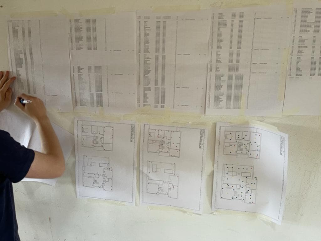 CAD plans and cable scheme for home wiring