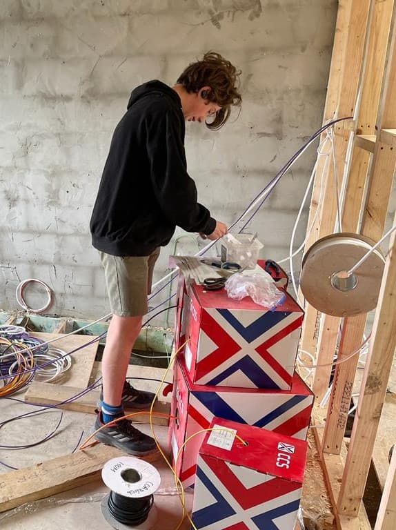 labeling cables before running them